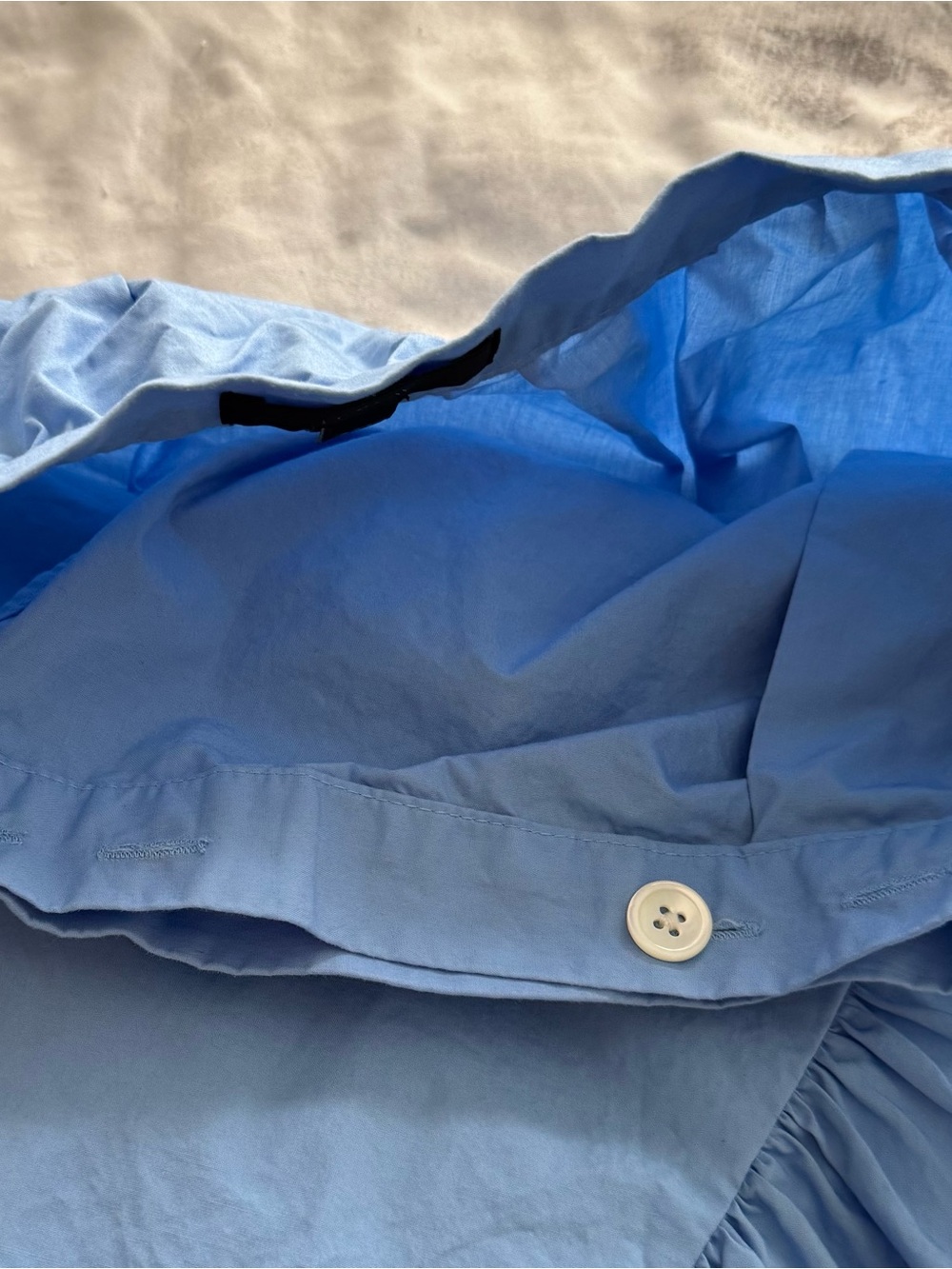 J. Crew periwinkle Blue Ruffle wrap Midi Skirt, size 000 feminine adjustable - Picture 14 of 16